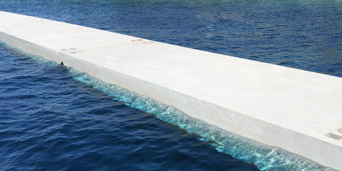 تم التوقيع على أول حواجز أمواج عائمة بطول 50 مترًا في العالم
